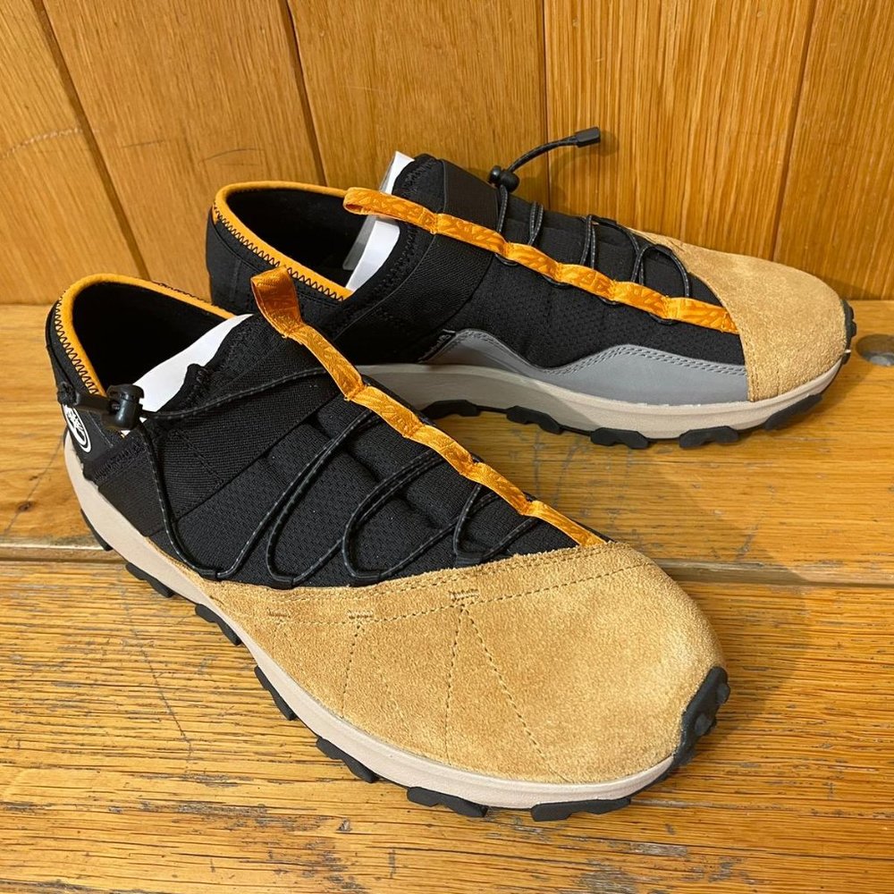 TIMBERLAND MEN'S WINSOR TRAIL SLIP ON WHEAT SUEDE W BLACK SHOES A5TPZ